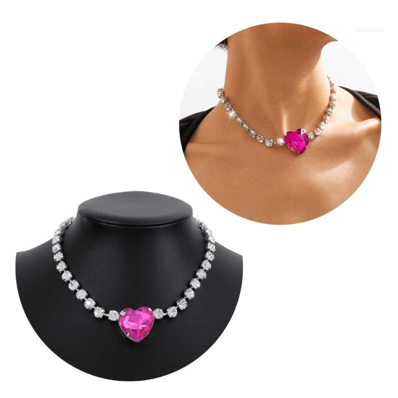 Vòng cổ Mặt Hình Trái Tim Bằng Hợp Kim Thời Trang