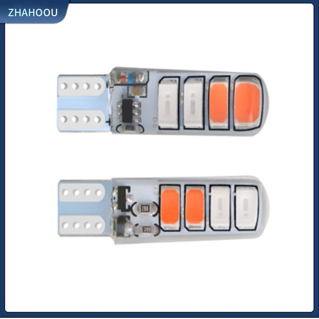 ☃Phụ Kiện Trang Trí Nhà Cửa Kiểu Dáng Dễ Thương Xinh Xắn☃ Bóng Đèn Led T10 5630 8smd Hai Màu Bằng Silicone Cho Xe Hơi