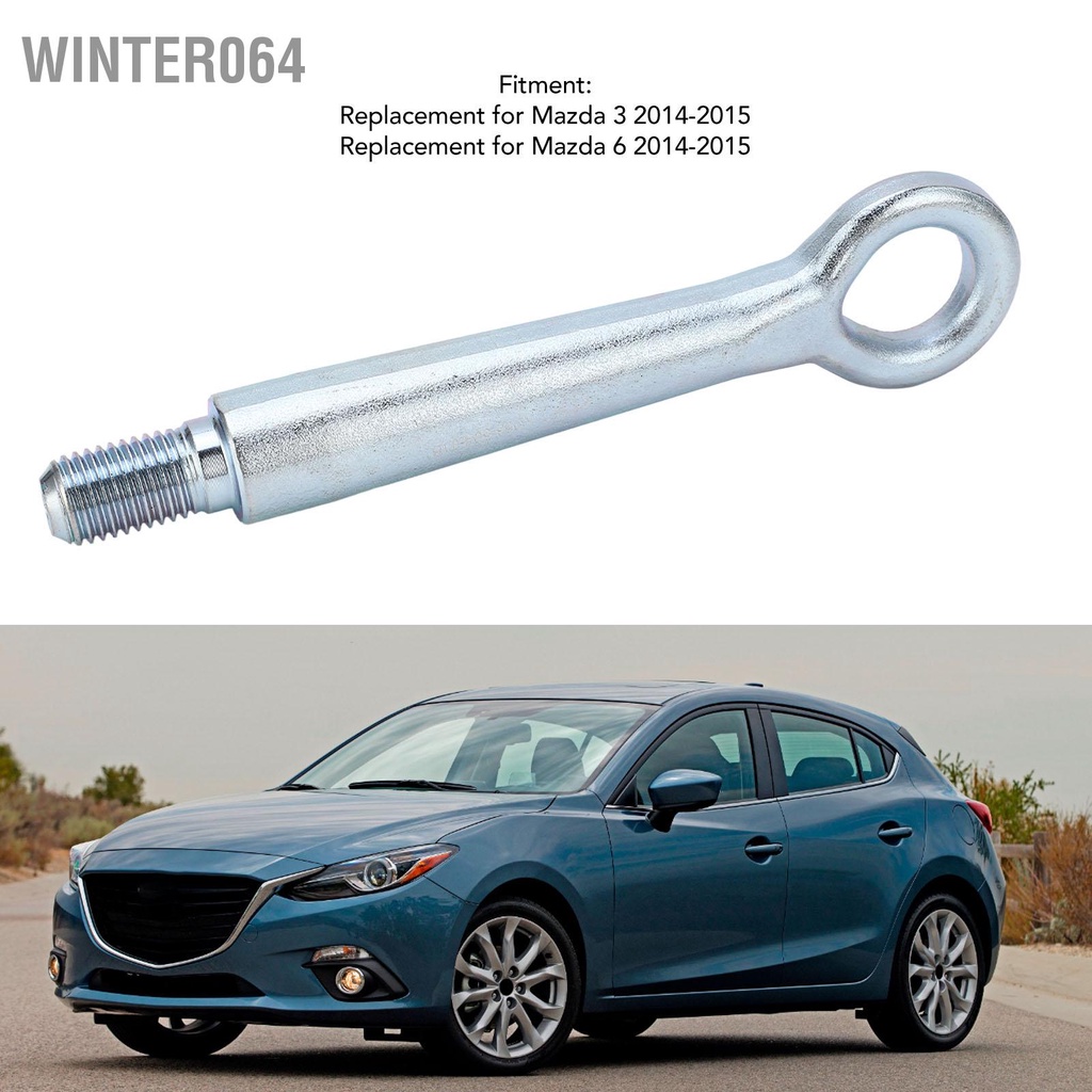 Winter064 Móc kéo KD5350EJ1B Thay thế móc cản trước bằng thép rèn cho Mazda 3 6 2014‑2015