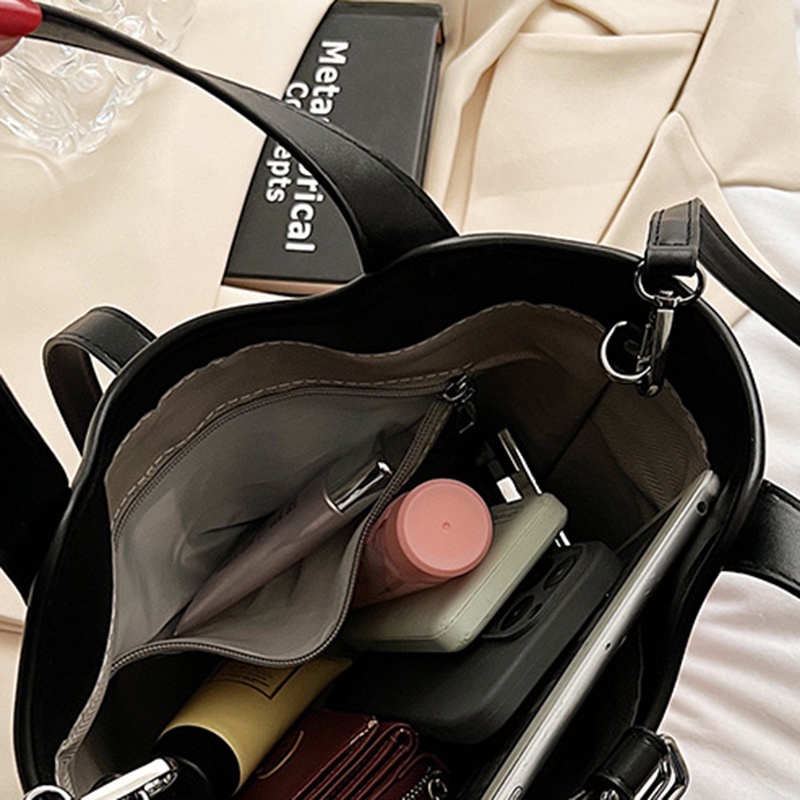 Ielgy Túi Xách bucket Bằng Vải canvas Phối Màu Tương Phản Đa Năng Thời Trang Di Động Cho Nữ