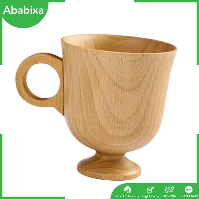 Cốc Uống Trà / Cà Phê Có Tay Cầm Bằng Gỗ 150ml / 300ml Phong Cách Nhật Bản