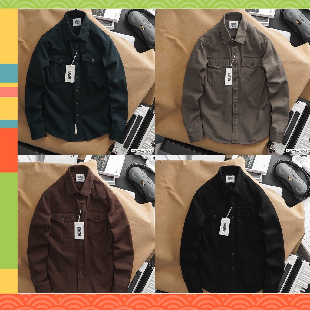 ẢNH SHOP CHỤP - Áo sơmi Denim - - - áo sơ mi denim tay dài - - - đẹpcháyhàng vài mã rồi anh em - SMUN4 - VNXK