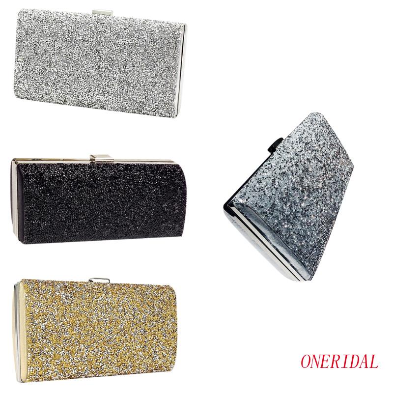 Ví Cầm Tay Đính Đá Lấp Lánh Phong Cách Retro Dành Cho Nữ