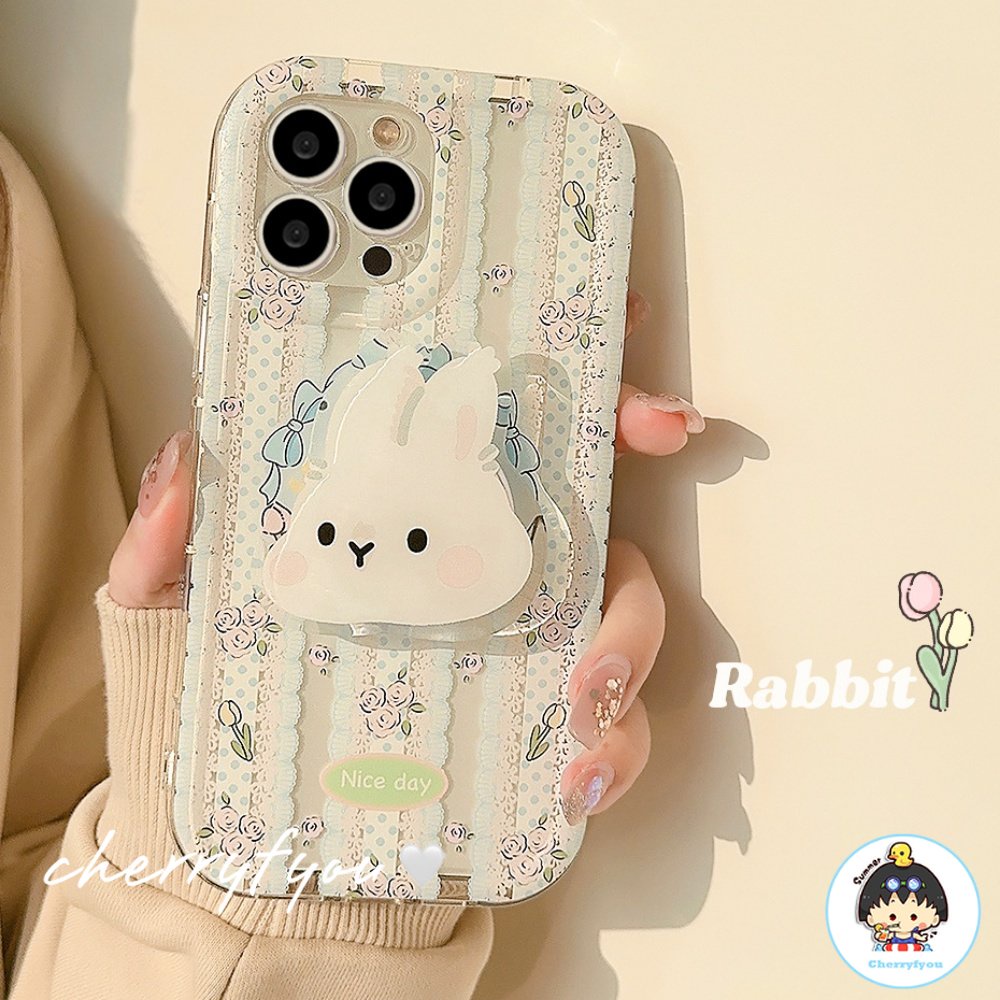Ốp Điện Thoại TPU Dẻo Họa Tiết Hoa / Thỏ Thời Trang Chống Bụi Bẩn / Sốc Cho IPhone 11 12 13 14 Pro Max