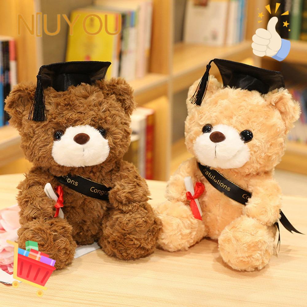 Gấu Nhồi Bông 23 / 28cm Mềm Mại Dễ Thương Làm Quà Tặng Tốt Nghiệp Cho Bé