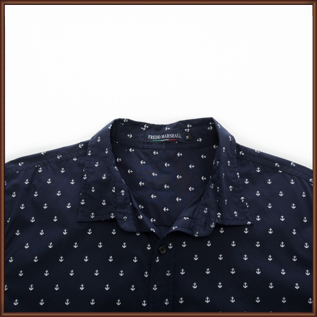 Áo Sơ Mi Cotton Ngắn Tay Cổ Bẻ In Họa Tiết Thời Trang Xuân Hè Cho Nam