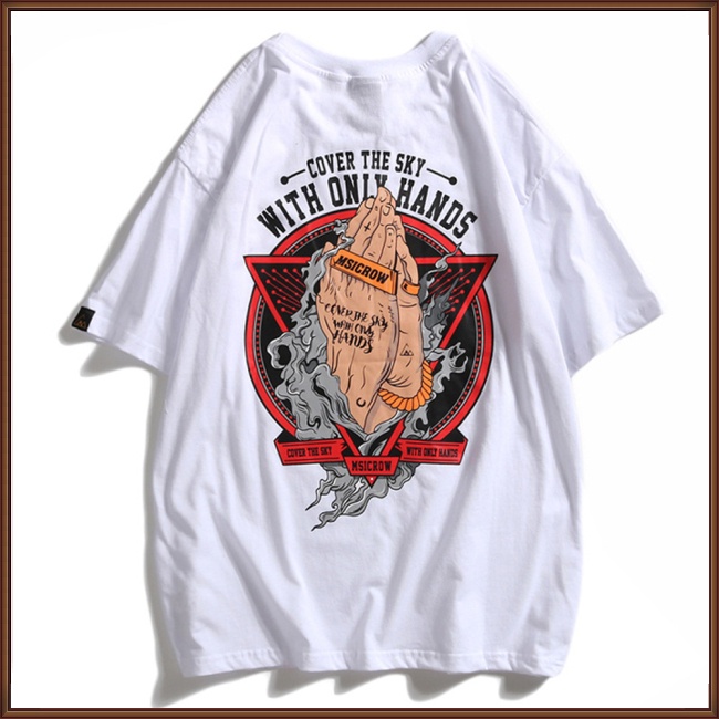 Áo Thun Tay Ngắn Dáng Rộng In Họa Tiết Thời Trang Cho Cặp Đôi