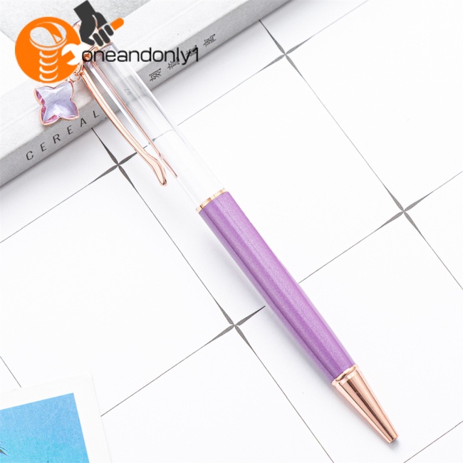 Bút Bi Dạng Lỏng Hình Cỏ Bốn Lá Nổi Diy Dành Cho Học Sinh