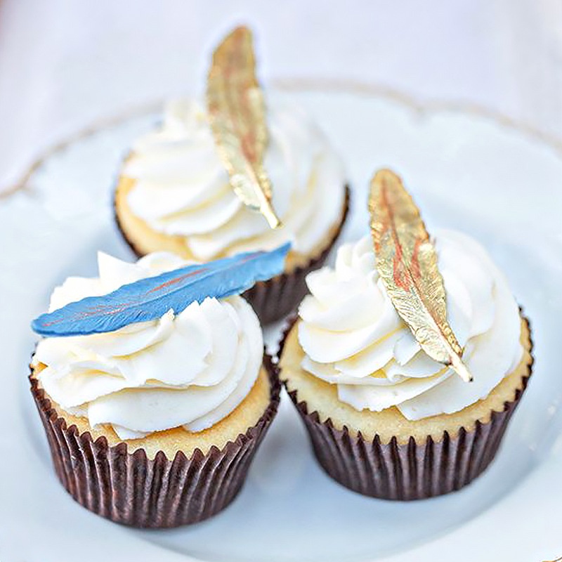 Khuôn Silicone Tạo Hình Trang Trí Bánh Hình Nút Lông Vũ