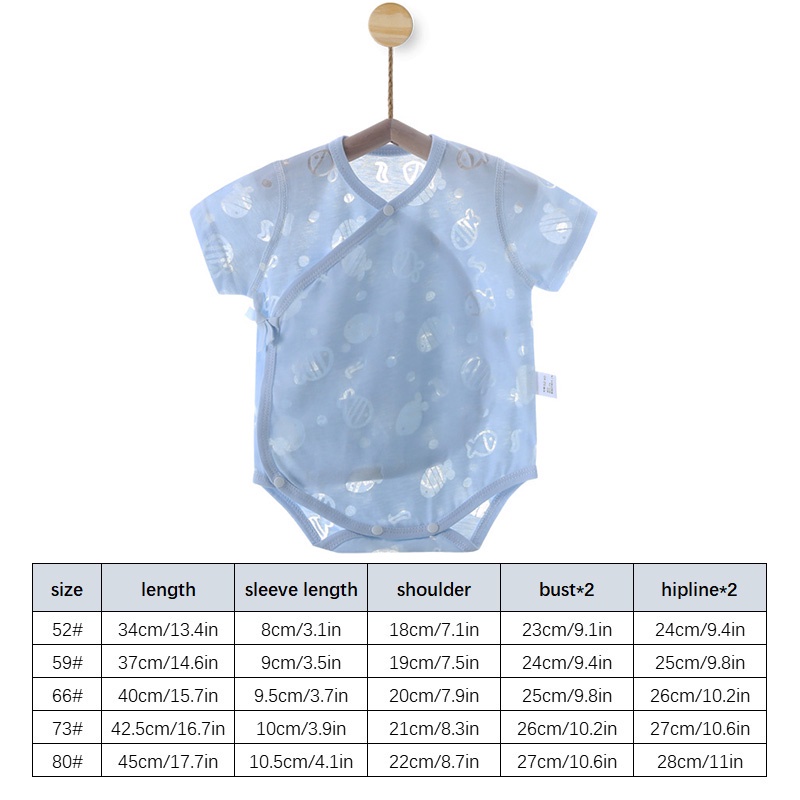 Bộ Đồ Ngủ Liền Thân Bằng Cotton Tay Ngắn Màu Trơn In Họa Tiết Hoạt Hình Thoáng Khí Thời Trang Mùa Hè Cho Bé