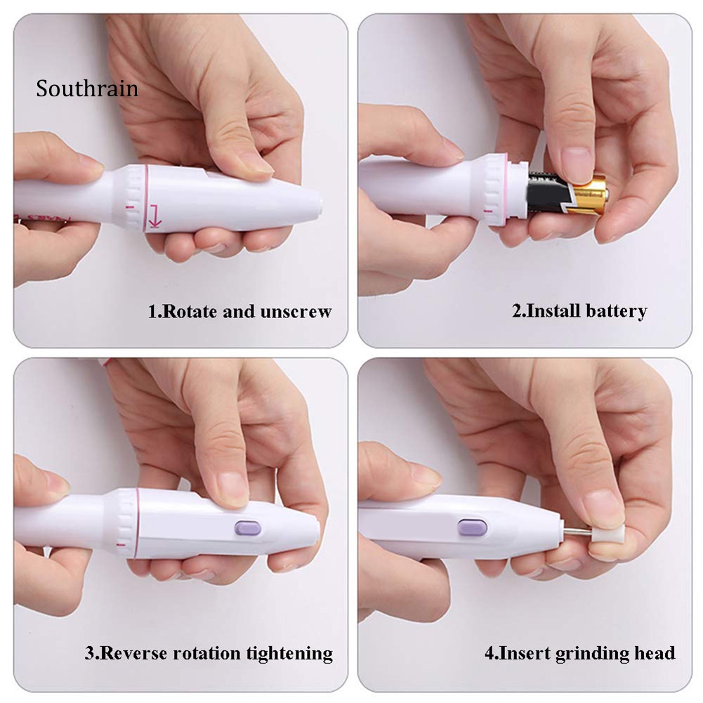 Máy Đánh Bóng Móng Tay Kèm 5 Mũi Khoan Chuyên Dụng