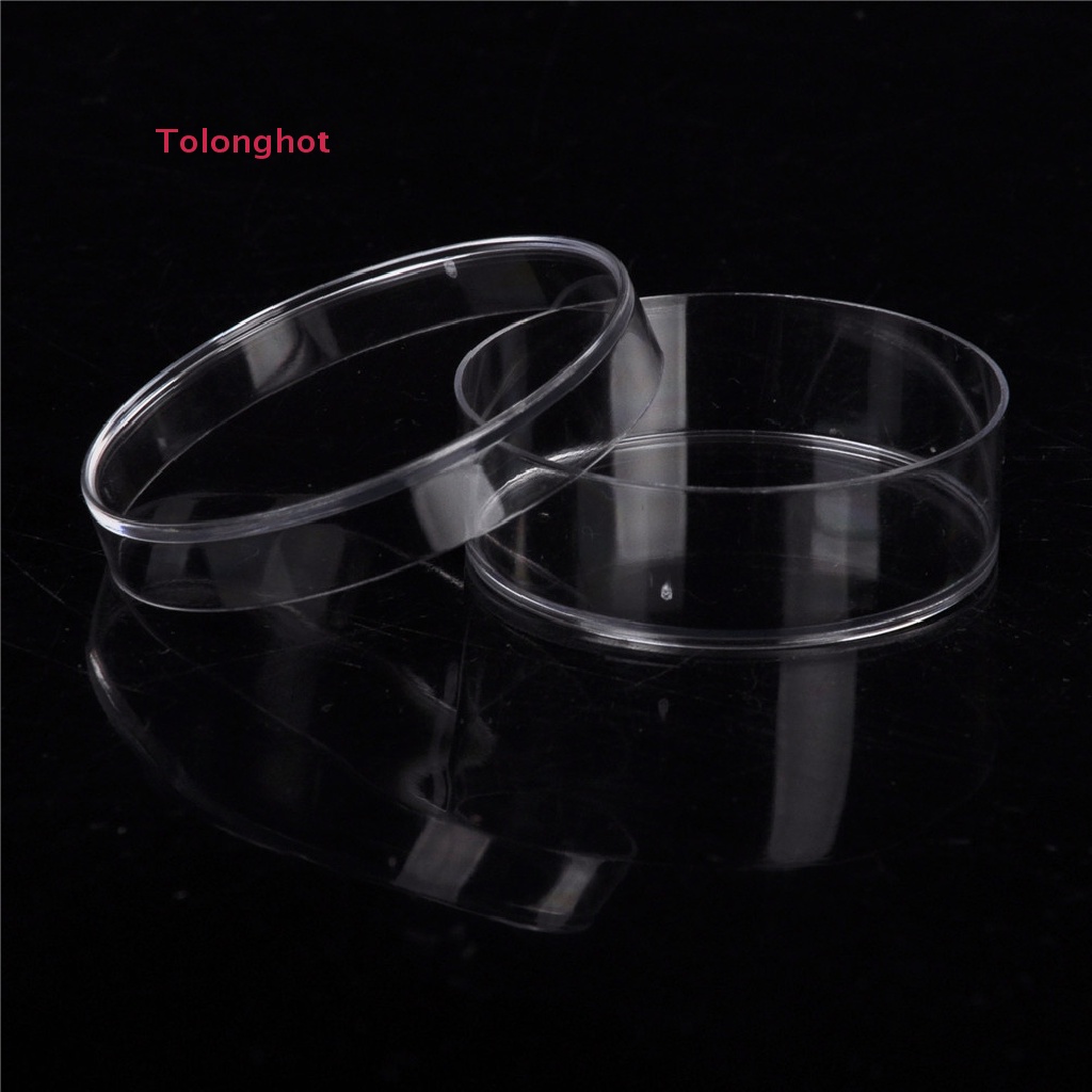 Set 10 Đĩa Nhựa Polystyrene 35x15mm Có Nắp Đậy Tiện Dụng