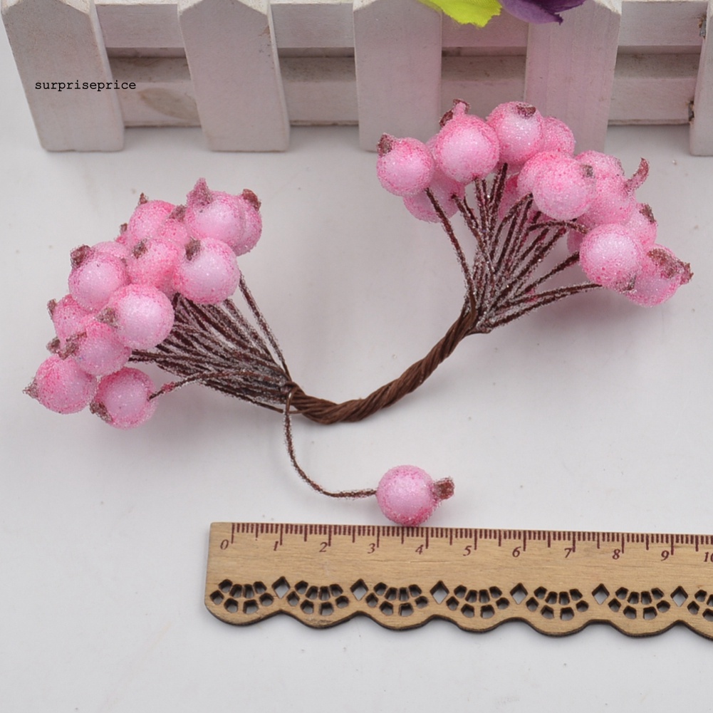 Set 20 Quả Mọng Nhân Tạo Bằng Xốp Dùng Trang Trí Tiệc Cưới / Giáng Sinh DIY