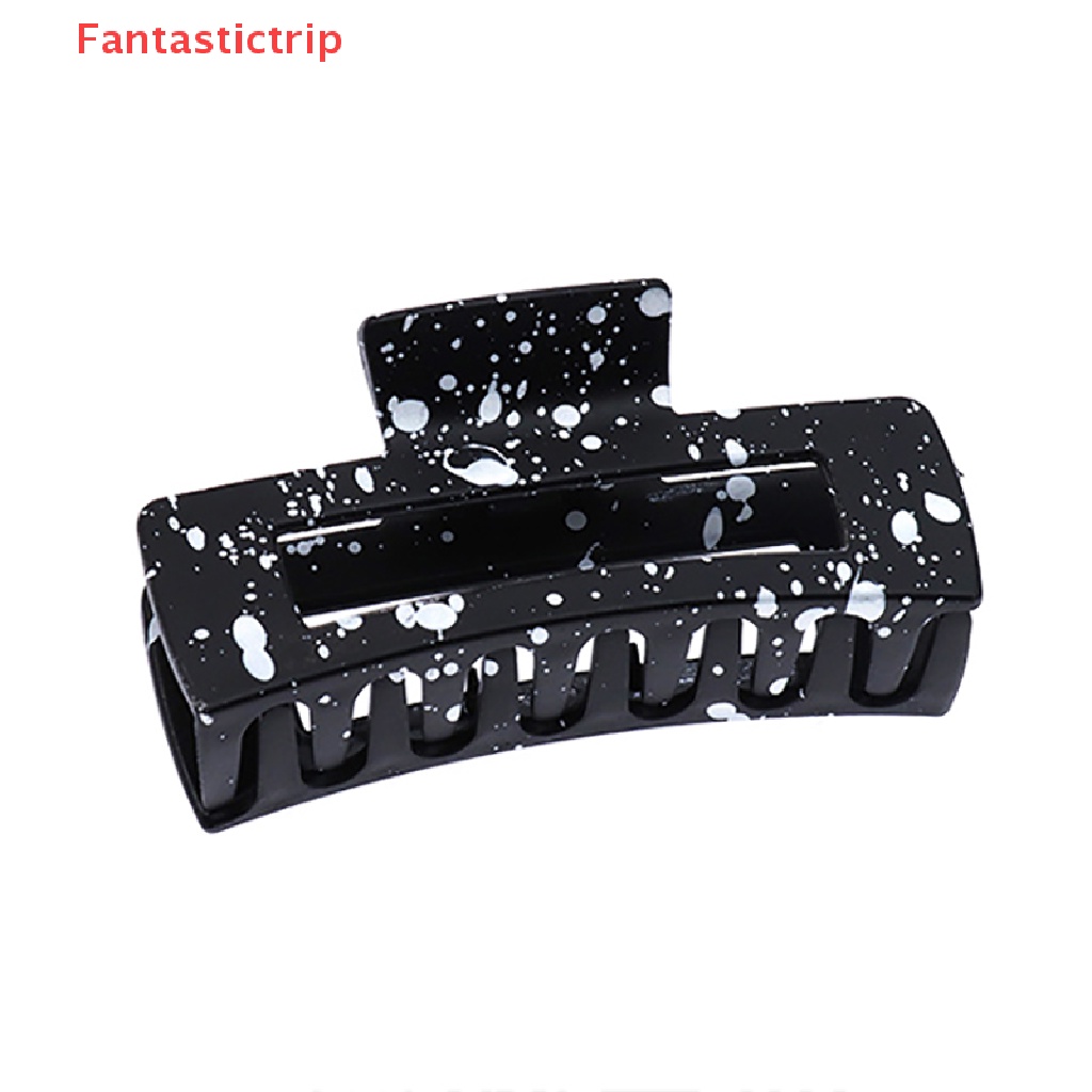 Kẹp Tóc Càng Cua Lớn Bằng Nhựa Màu Trơn Thanh Lịch Cho Nữ