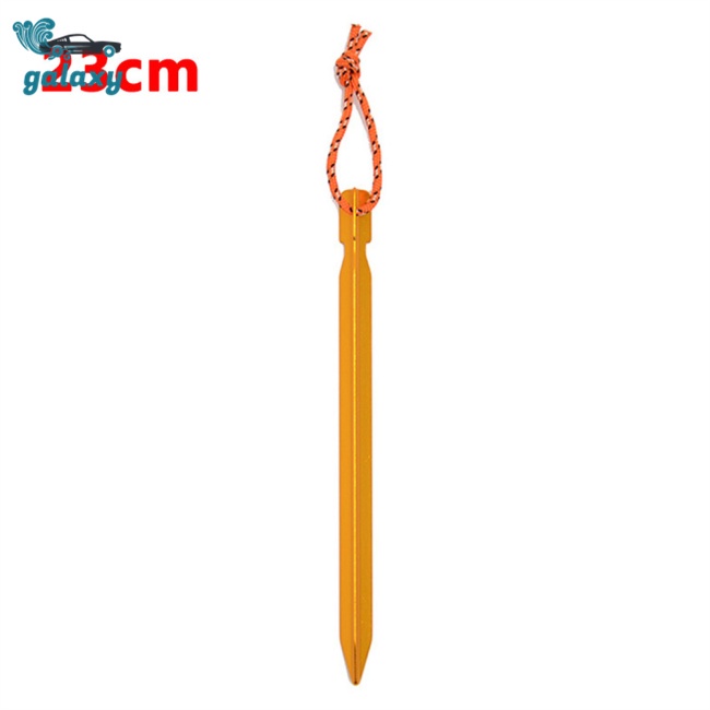 Cọc Giăng Lều Hình Chữ V Ba Mặt Bằng Hợp Kim Nhôm Siêu Nhẹ 23cm (Có Dây Buộc)