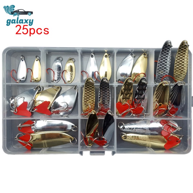 Galaxy Set 10 / 25 / 35 Mồi Giả Nhử Cá Bằng Kim Loại Chất Lượng Cao