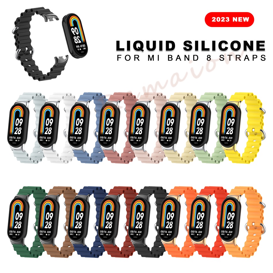 Dây Đeo Tay Thay Thế Bằng Silicon Mềm Màu Kẹo Cho Xiaomi Mi Band 8 Miband 8