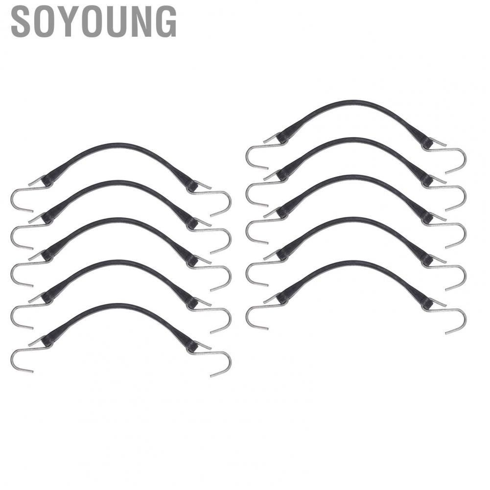 Soyoung Motorcycle Tie Downs  Trailer Tarp Straps Break Resistant 10in Rubber  for Camper