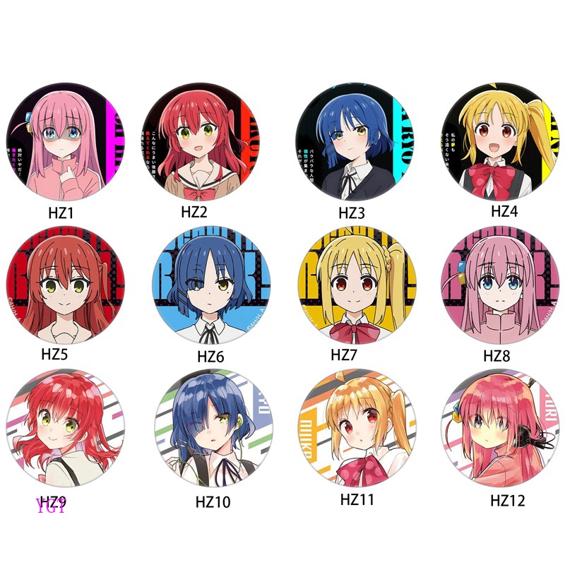 Ygt Huy Hiệu Cài Áo Ba Lô Hóa Trang Nhân Vật Anime BOCCHI THE ROCK Hitori Gotoh Nijika Ijichi