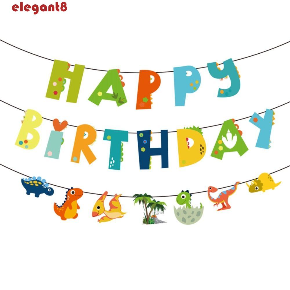 Banner Trang Trí Sinh Nhật Hình Khủng Long Cho Bé