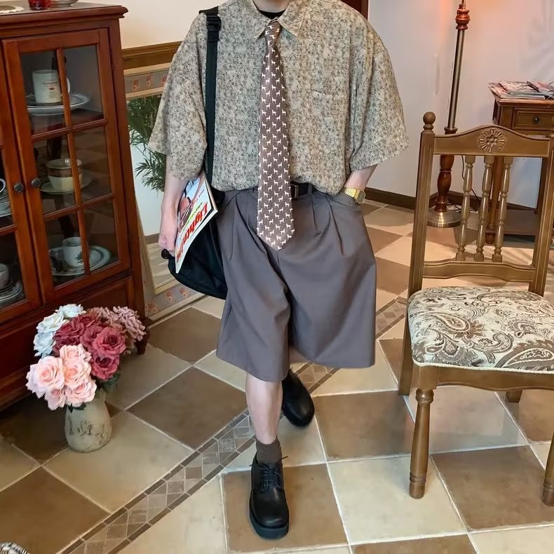 Áo Sơ Mi Tay Lửng Dáng Rộng In Hoa Thời Trang Mùa Hè 2023