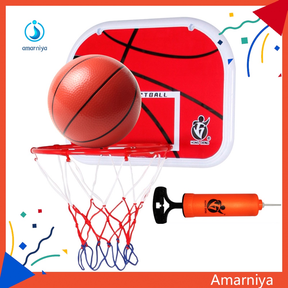 Đồ Chơi Bơm Bóng Rổ Mini Gắn Tường Tiện Dụng Cho Bé