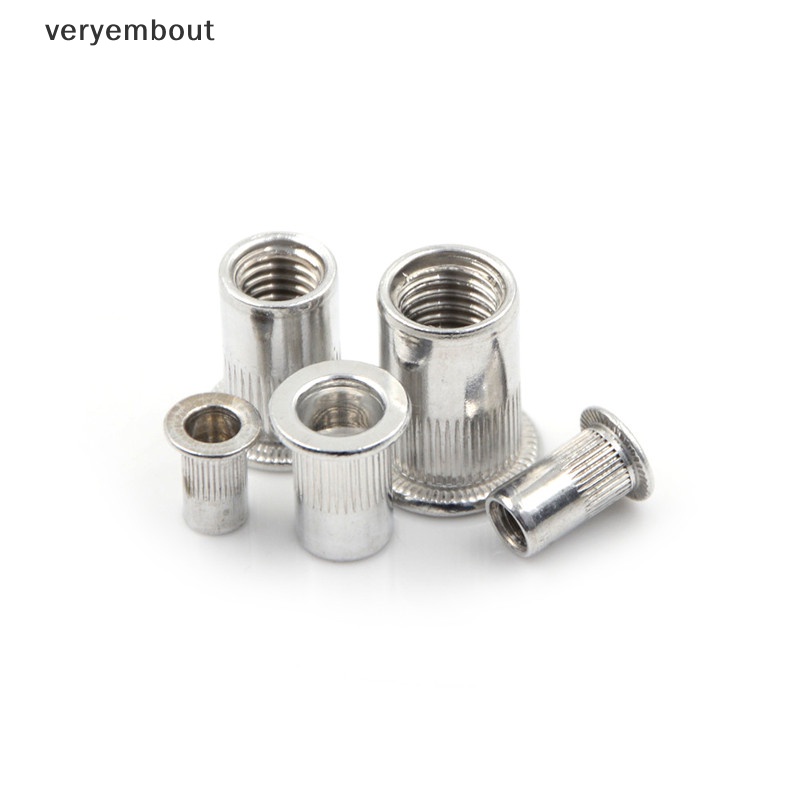 Set 20 Nút Đinh Tán Đầu Phẳng Bằng Hợp Kim Nhôm Chất Lượng Cao