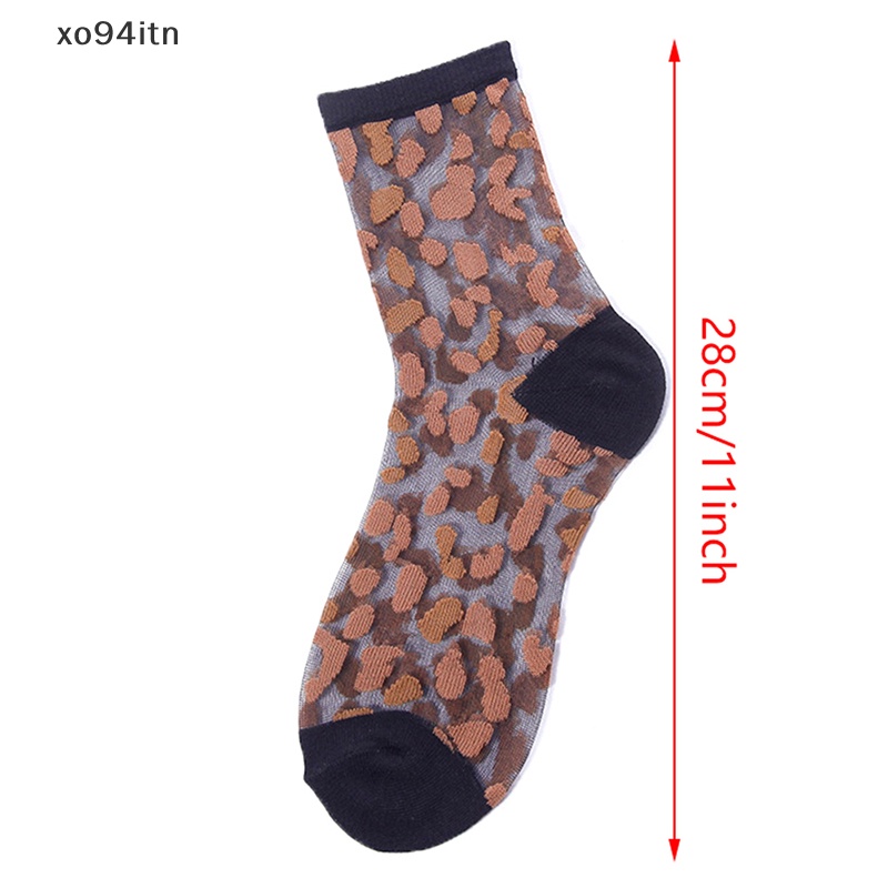 1 Đôi Tất Lưới Mỏng Phối Họa Tiết Da Báo Quyến Rũ Cho Nữ