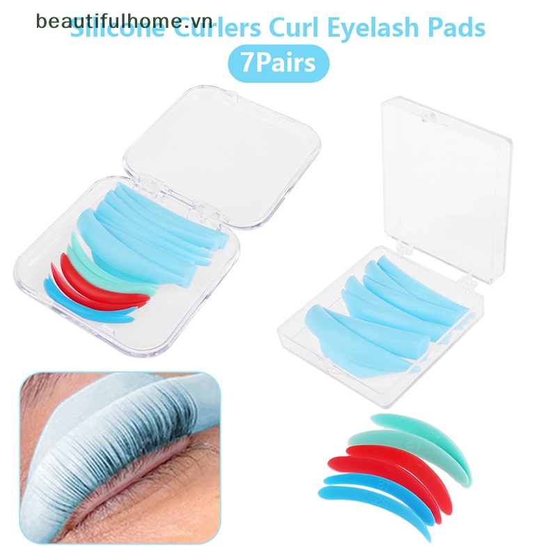Set 3 / 4 / 7 Cặp Đệm Silicone Uốn Cong Lông Mi Có Thể Tái Sử Dụng