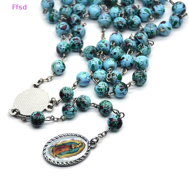 {Ffsd} Mặt Vòng cổ Thời Trang Guadalupe Virgin Rosary Công Giáo Làm Quà Tặng Bán Chạy