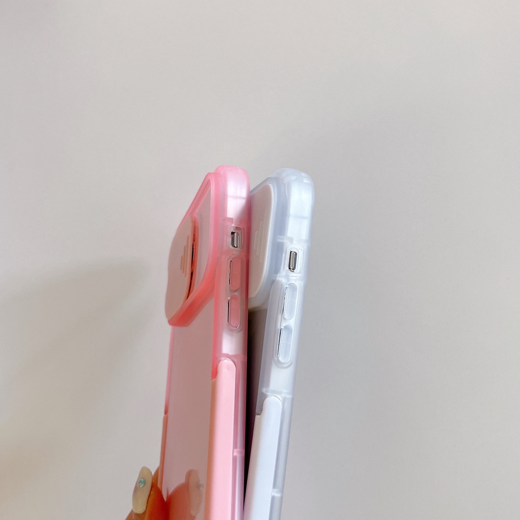 Ốp Điện Thoại TPU Silicon Mềm Trong Suốt Chống Rơi Với Giá Đứng Tàng Hình Cho iPhone 14 12 11 13 Pro Max 14 Plus