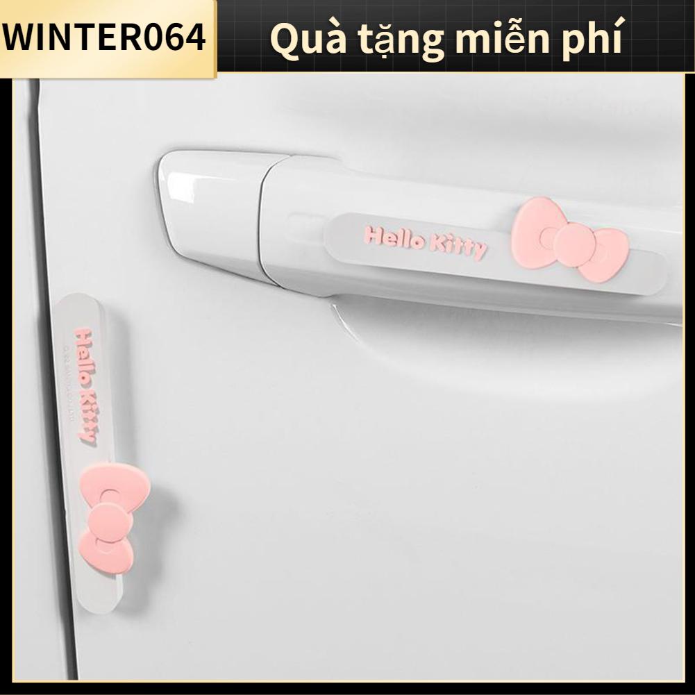Winter064 4 Tay Nắm Cửa Ô Tô Bọc Silicone Cầm Ngoài Trang Trí Miếng Dán Bảo Vệ Cho Gương Chiếu Hậu