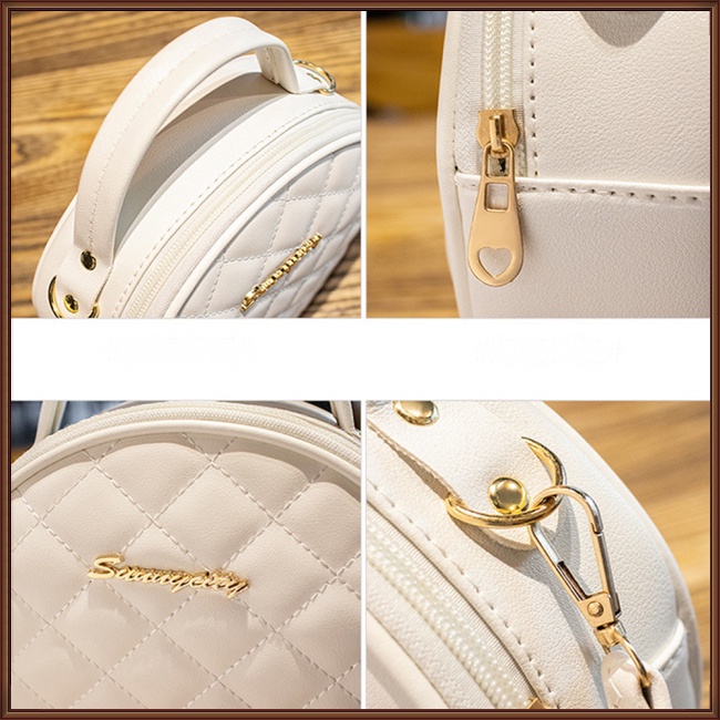 Túi Đeo Vai Mini Bằng Da Pu Nhân Tạo Với Tay Cầm Điều Chỉnh Và Khóa Kéo Chống Rỉ Sét Thời Trang Cho Nữ