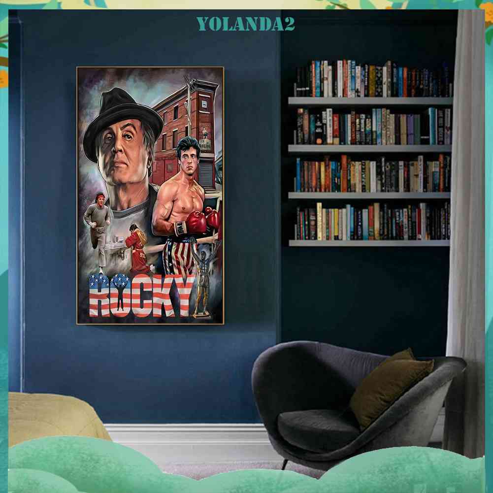 Tranh Đính Đá Kim Cương Toàn Bộ 5D DIY Hình Vẽ Sylvester Stallone