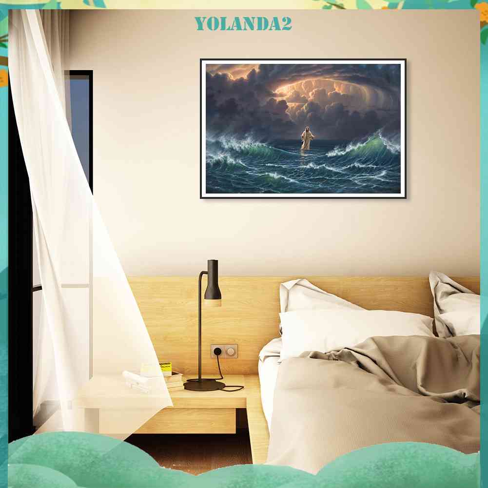 Tranh Đính Đá Kim Cương Toàn Bộ 5D DIY Hình Chúa Jesus