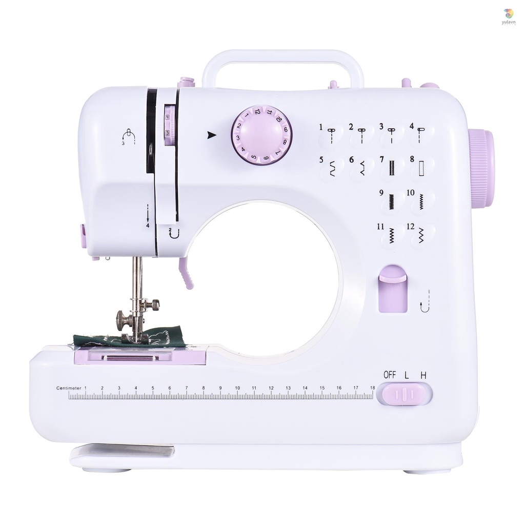 Bàn Đạp Chân Máy May Gia Dụng Đa Năng 2 Tốc Độ Điều Chỉnh Được 12 Khâu Có Đèn LED + 172 Phụ Kiện Bằng Da Dành Cho Người Mới Bắt Đầu