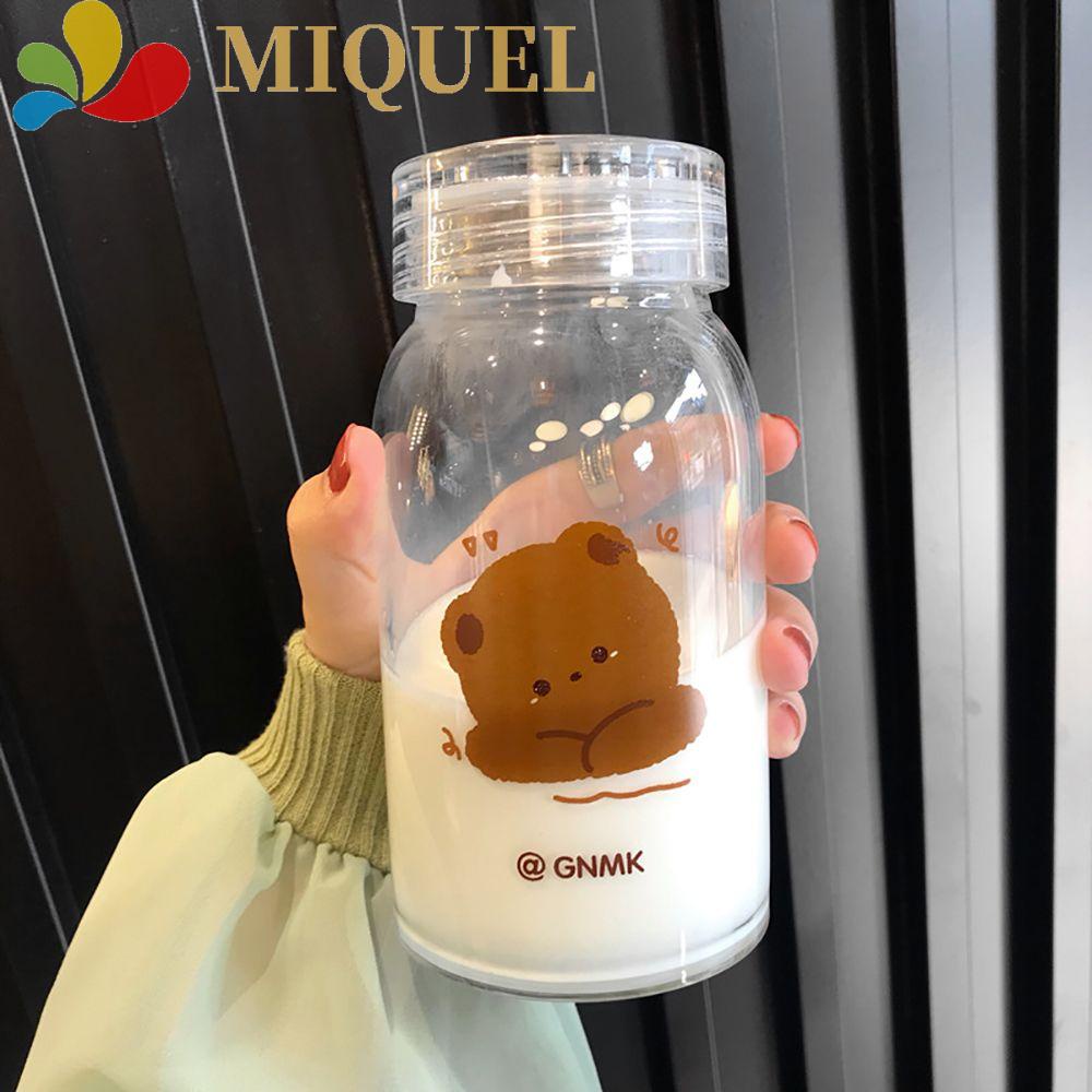 Cốc Uống Cà Phê Bằng Thủy Tinh Dày Chống Rò Rỉ Hình Gấu Dễ Thương Tái Sử Dụng Được