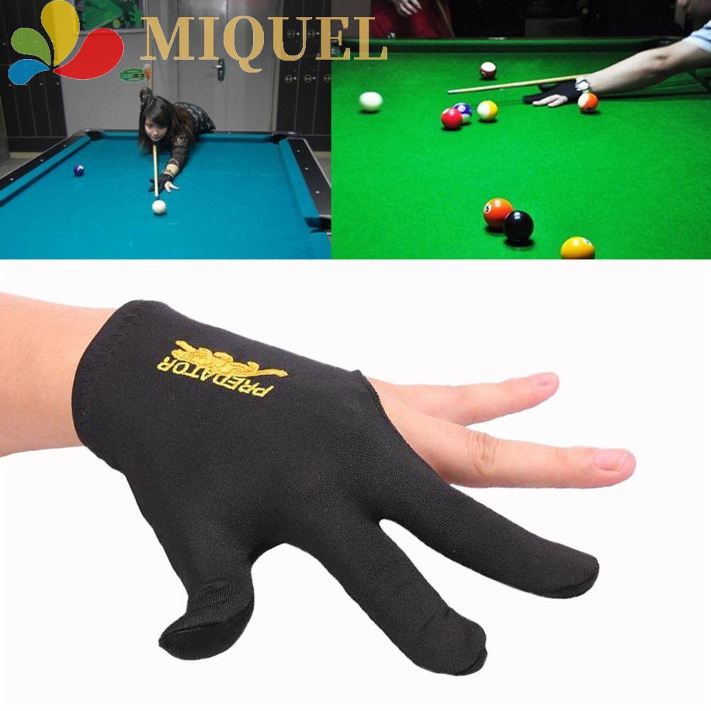 Găng Tay Trái / Phải Chơi Bida Ba Ngón Vải Lycra Màu Đen