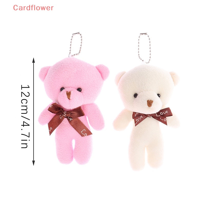 Bộ 10 Gấu Bông Mini 12cm Trang Trí Bó Hoa / Móc Khóa Mới