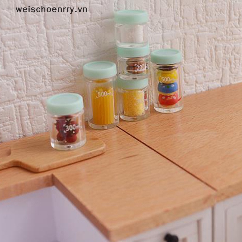 Bộ 8 Chai Trưng Bày Mini Tỉ Lệ 1: 12 Cho Nhà Búp Bê