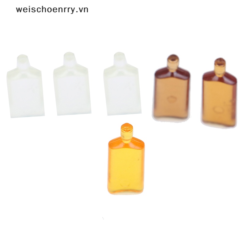 Set 6 Chai Rượu Mini Tỉ Lệ 1: 12 Dùng Trang Trí Nhà Búp Bê