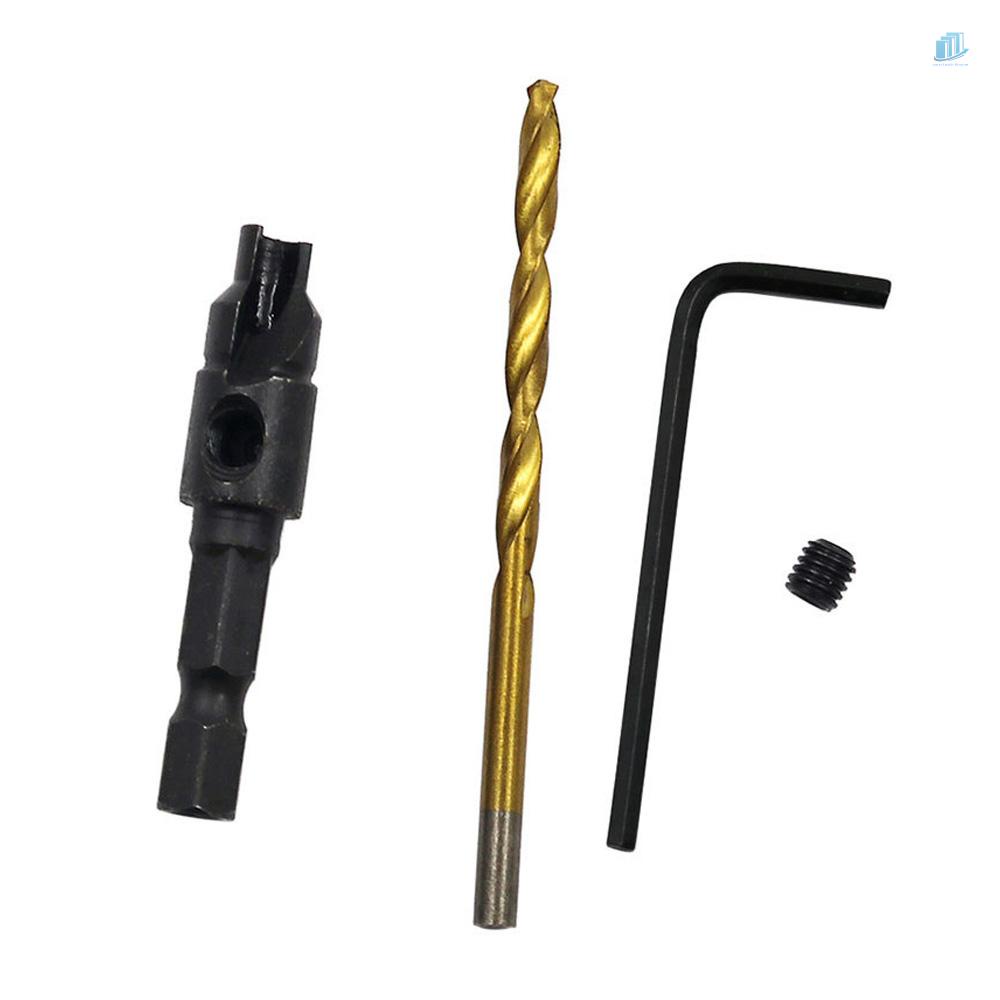 Bộ 5 Mũi Khoan Thép Tốc Độ Cao (s2mwvn) Với 1 Chìa Vặn Lục Giác Dùng Làm Đồ Gỗ