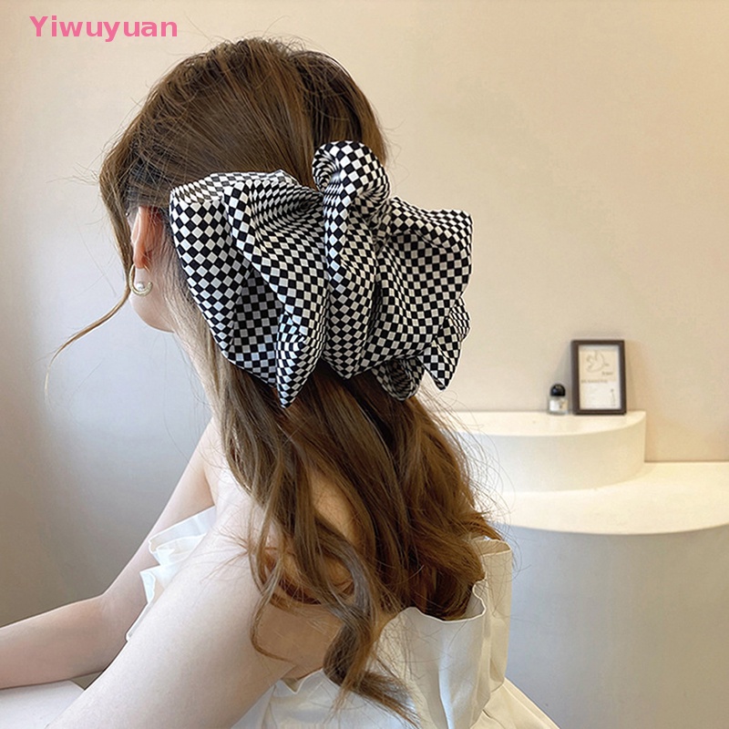Kẹp Tóc Hình Nơ Lớn Phong Cách Retro Cho Nữ