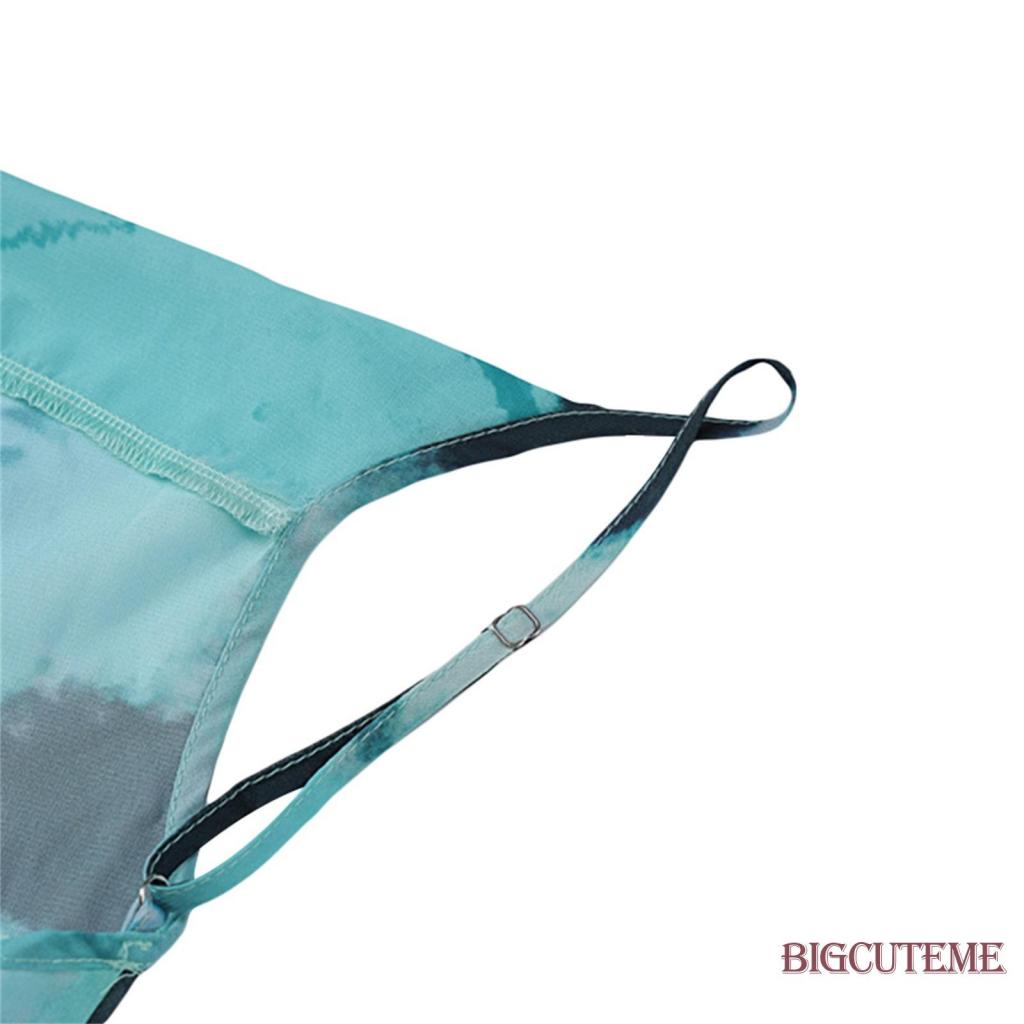 Đầm Dài Chiffon Sát Nách Hở Lưng Cổ Chữ V Họa Tiết Màu Nhuộm Thời Trang Mùa Hè Cho Nữ