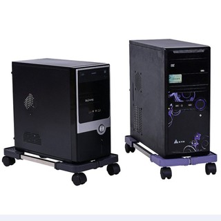 Mobile CPU Stand Computer Tower Rolling Holder Locking Caster Wheel & Adjustable Width Fits Most Gaming Desktop Computer