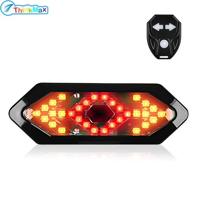 Đèn Tín Hiệu Đuôi Xe Đạp Không Dây Sạc Usb Chống Nước Có Điều Khiển Từ Xa