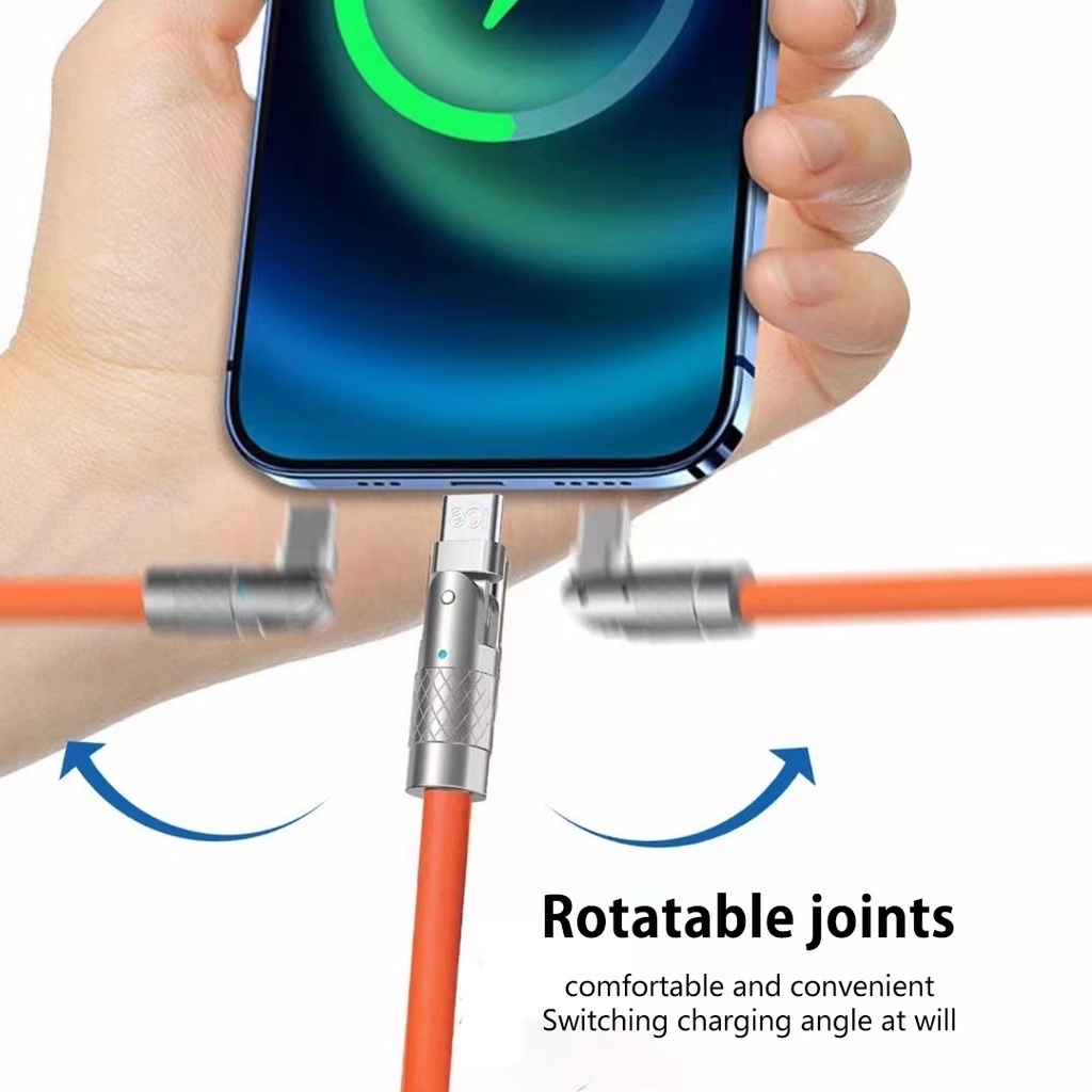 Dây Cáp Sạc Nhanh 120W 6A Bằng Silicone