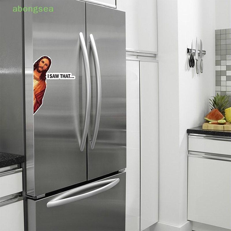 Set 10 Sticker Chống Thấm Nước Hình Chúa Jesus I Saw That Vinyl Dán Trang Trí Xe Hơi Laptop