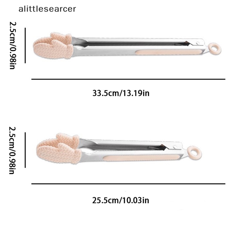 Kẹp Gắp Thức Ăn Bằng Silicone Và Thép Không Gỉ Chịu Nhiệt Độ Cao Chống Bỏng Tiện Dụng