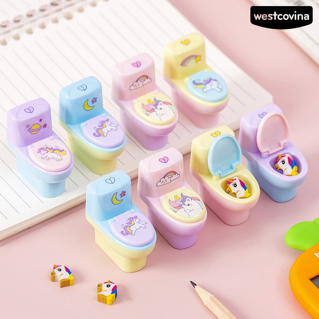 [COD]♪Set 2 Đồ Chuốt Bút Chì In Họa Tiết Hoạt Hình Màu Sắc Ngẫu Nhiên Kèm Đồ Chuốt